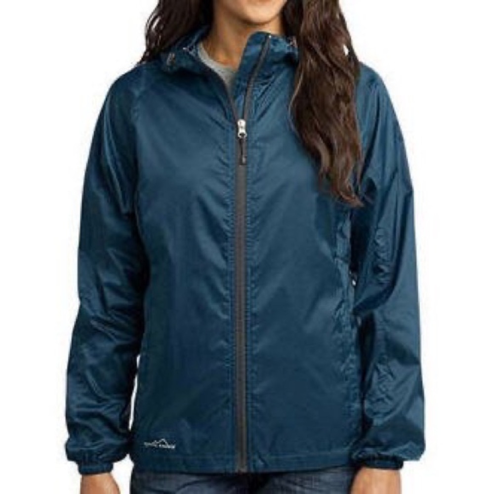 Eddie Bauer Women’s Packable Wind‎ Jacket EB501 Adriatic Blue Large